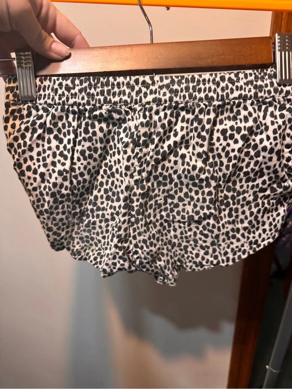 Old Navy Black and White Leopard Print Girls' Shorts
